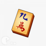 Goldene Mahjong-Fliese